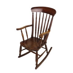 English Antique Lancashire Rocking Chair