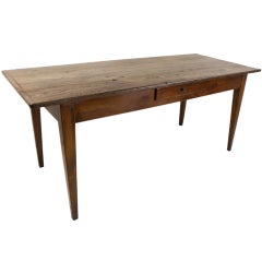 Antique French Chestnut Farm Table