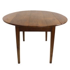 Antique French Round Cherry Breakfast Table