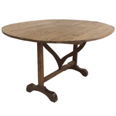 Antique French Oval Tilt-Top Vindage Table
