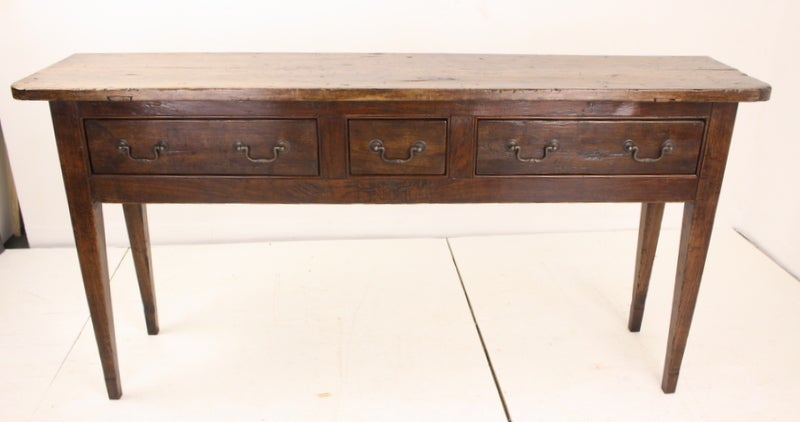 Antique French Cherry and Walnut Server