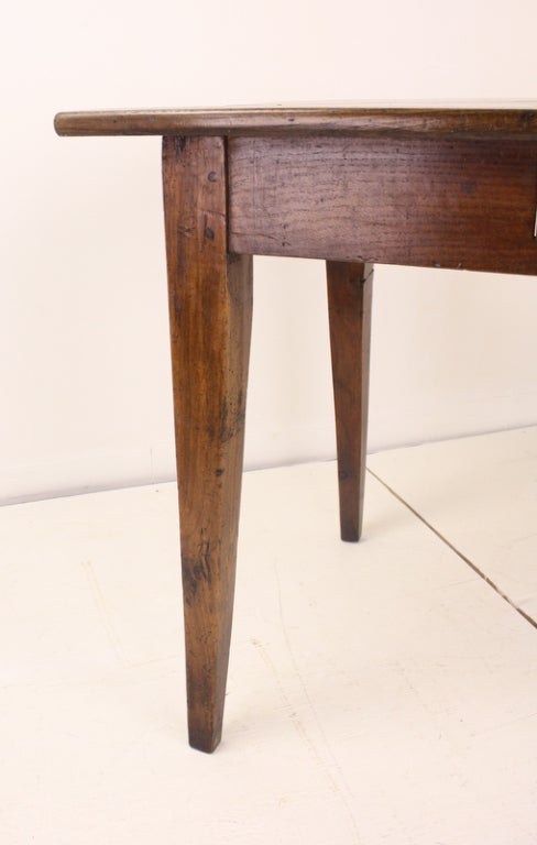 Antique French Chestnut Writing Table 1