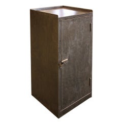 French Vintage Industrial One-Door Cabinet with Interior Drawer