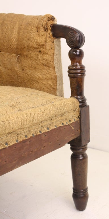 Antique English Regency Country House Mahogany Sofa 1