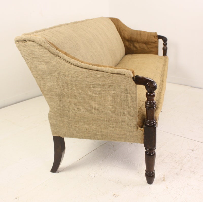 Antique English Regency Country House Mahogany Sofa 6