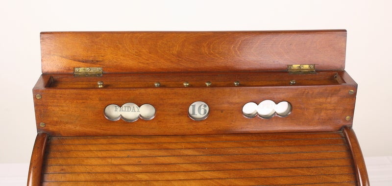 19th Century Military Lap Desk, Daily Calendar, English Antique