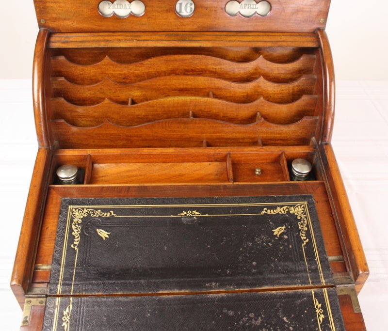 Military Lap Desk, Daily Calendar, English Antique 2