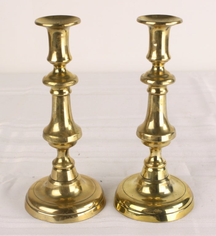 antique brass candle sticks