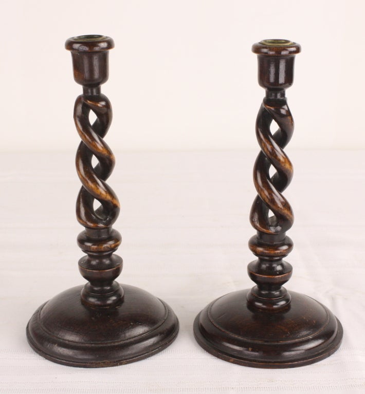 barley twist candle holders