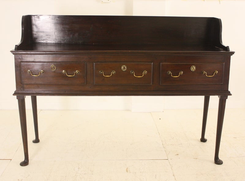 Antique English Fruitwood Server