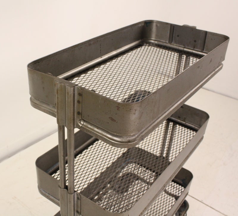 1930's French Industrial Steel Trolley In Good Condition In Port Chester, NY