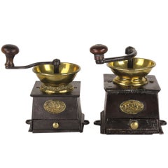 Two Antique English Coffee Grinders 12