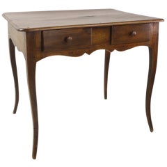 Louis XV Two-Drawer Walnut Side Table 7