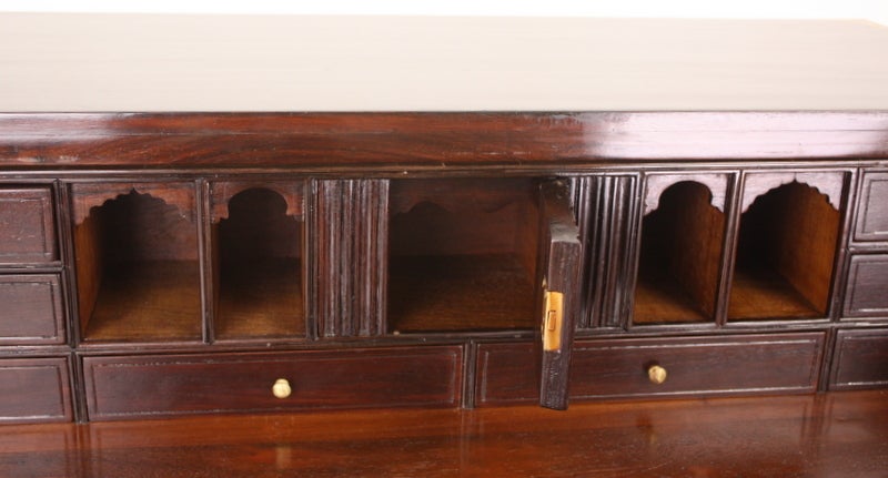 Antique English Desk Campaign Chest of Drawers In Good Condition In Port Chester, NY