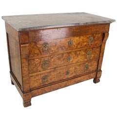 Exceptional Antique French Burl Elm Commode