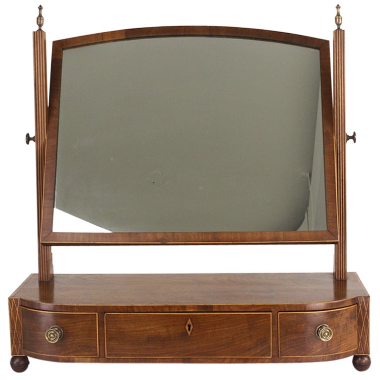 Antique English Shaving Mirror at 1stDibs