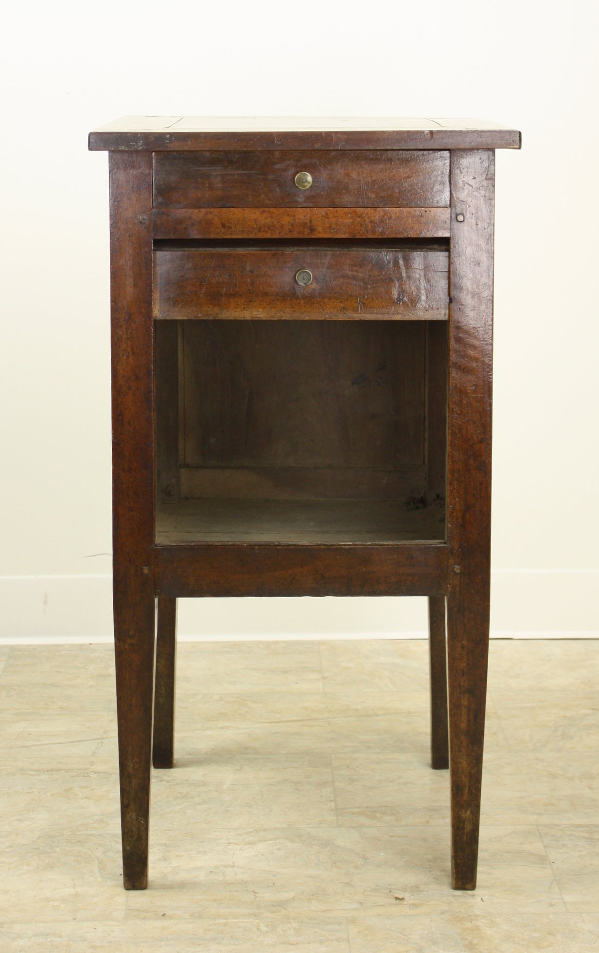 Antique Walnut Tambour Front Side Cabinet In Good Condition In Port Chester, NY