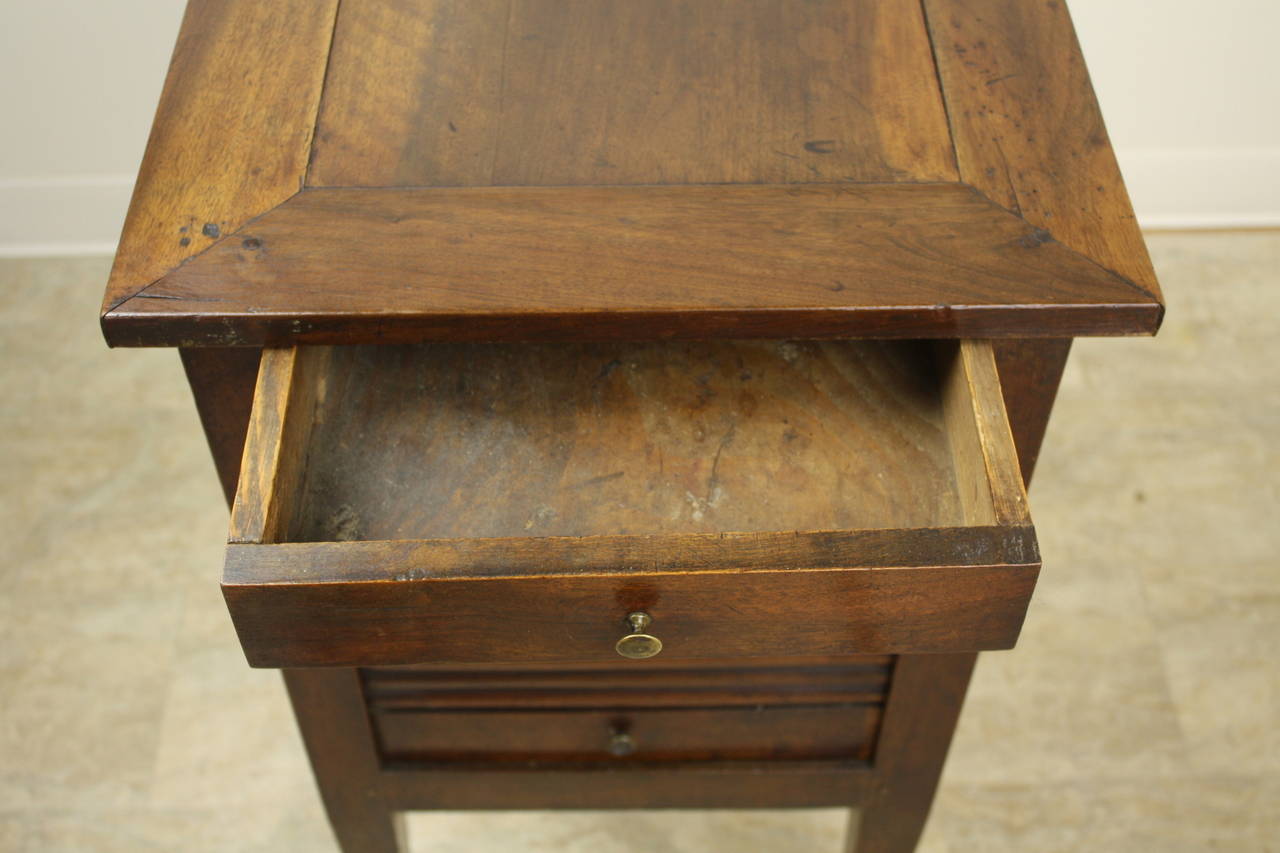 Antique Walnut Tambour Front Side Cabinet 1