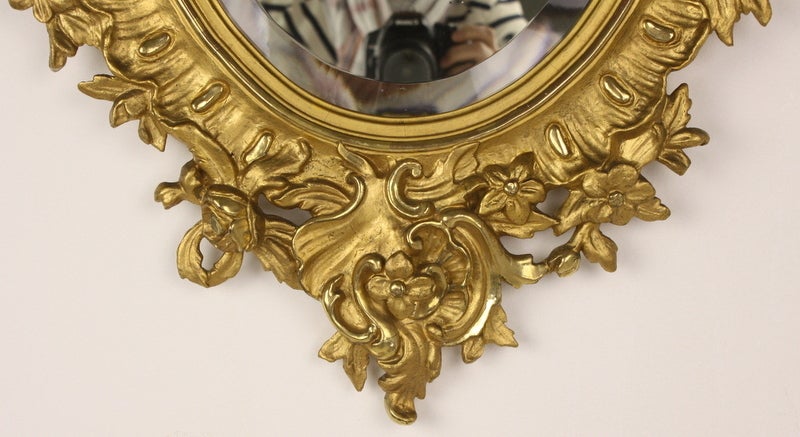 Mid-20th Century Vintage Swedish Gold Gilt Frame Mirror