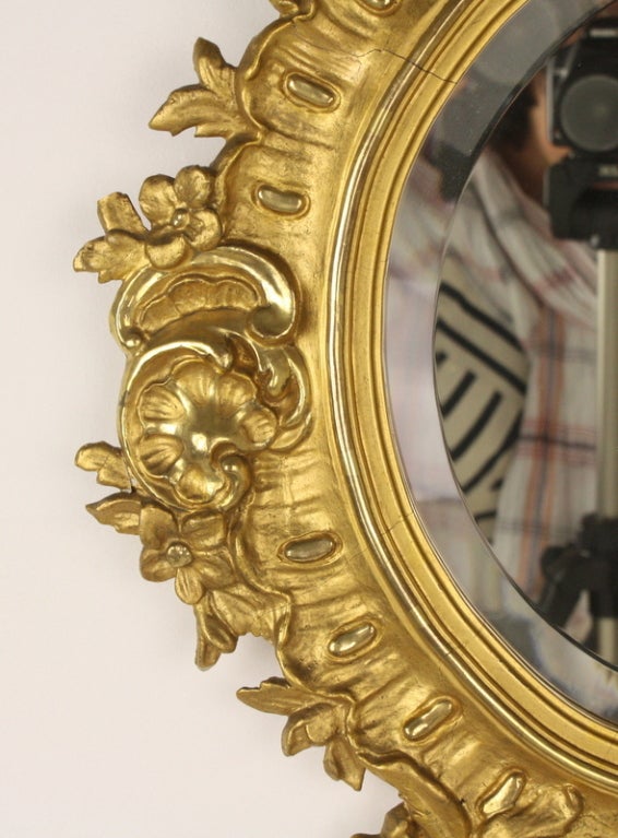 Giltwood Vintage Swedish Gold Gilt Frame Mirror