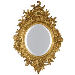 Vintage Swedish Gold Gilt Frame Mirror