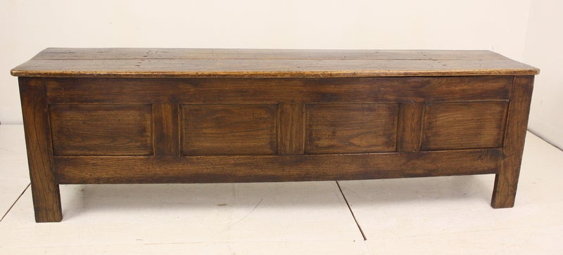 Wonderful country multi-use piece bench.  Great storage, and very sturdy for seating, a large trunk with excellent storage.  Used as a long narrow coffee table, too.  Wood has lovely grain and patina.Reduced, NT