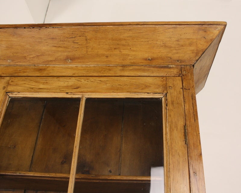 19th Century Antique English Tall Pine Bookcase