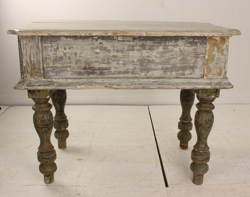 Early Gustavian Swedish Library Table Original Paint 4