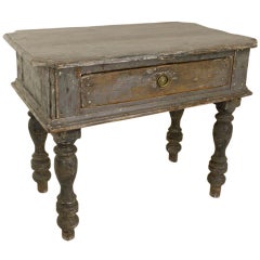 Early Gustavian Swedish Library Table Original Paint