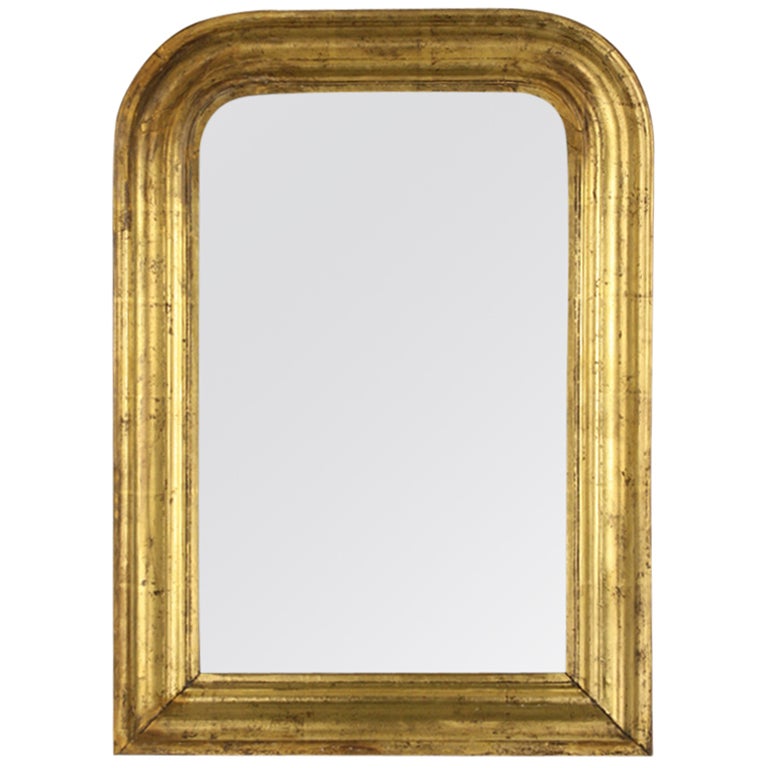 Charming Small Antique Gold Gilt Louis Philippe Mirror at 1stDibs