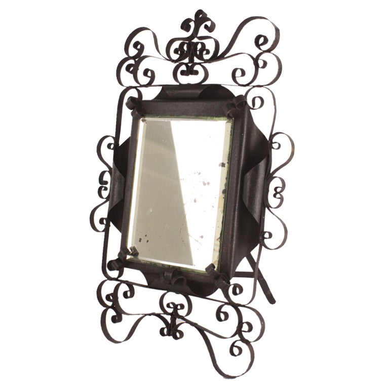 Antique French Campaign Folding Dresser Mirror At 1stdibs