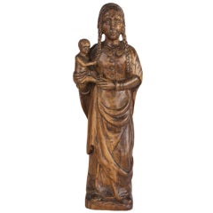 17th Century French Statue of the "Vierge et L'Enfant" 3