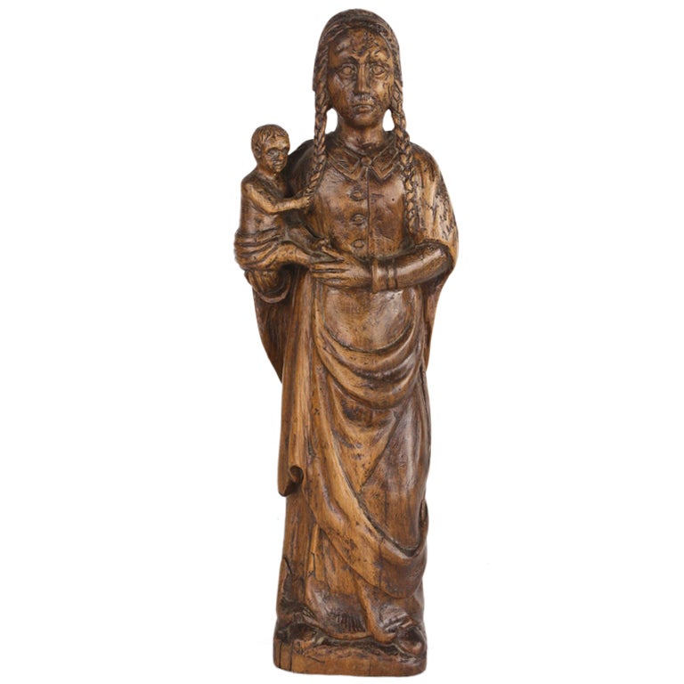 17th Century French Statue of the "Vierge et L'Enfant"