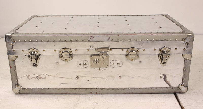 vintage aluminum trunk