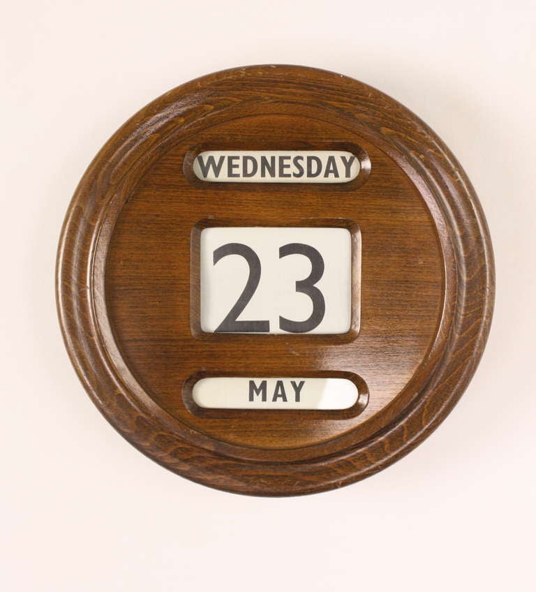 Antique English Wall Calendar