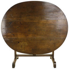 Antique Oval Walnut Wine Table