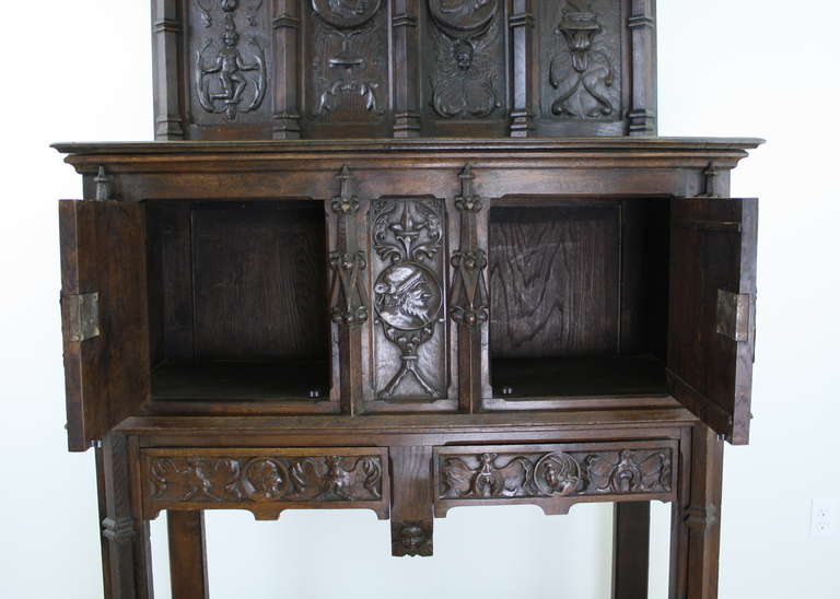 Impressive Antique Italian Gothic Cabinet 1