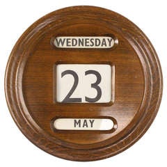 Antique English Wall Calendar