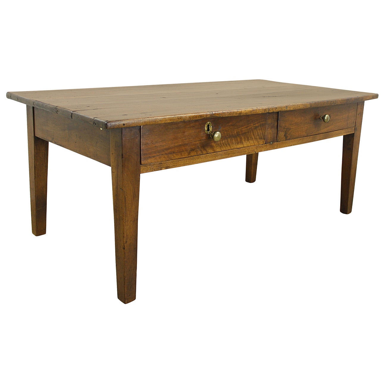 Antique Two-Drawer Walnut Coffee Table