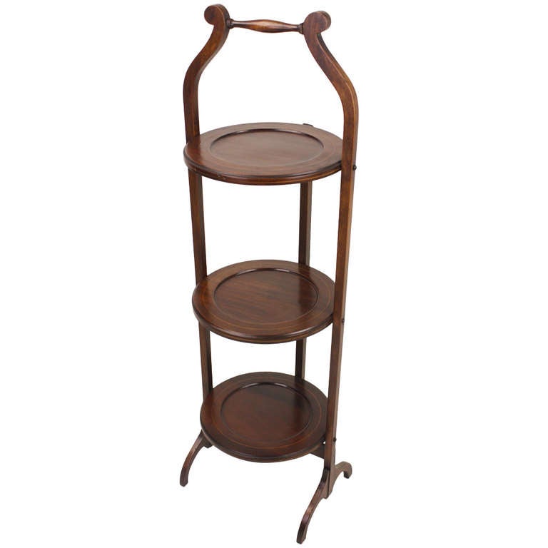 Antique English Mahogany Cake Stand For Sale at 1stdibs