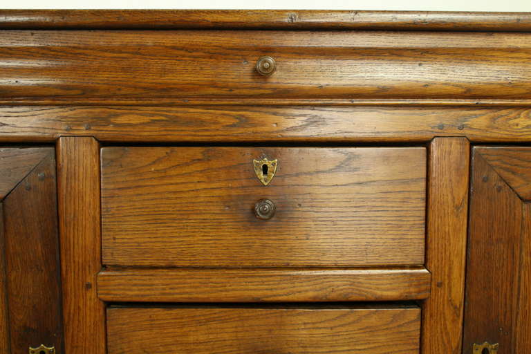Antique French Louis Philippe Oak Sideboard 1