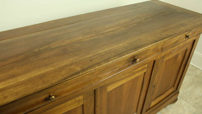 Antique French Walnut Enfilade In Good Condition In Port Chester, NY