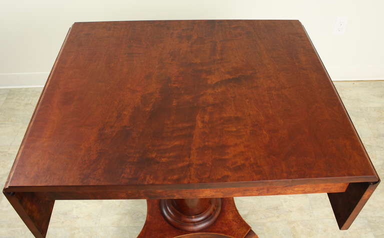 Antique Swedish Column-Base Dropleaf Table In Excellent Condition For Sale In Port Chester, NY