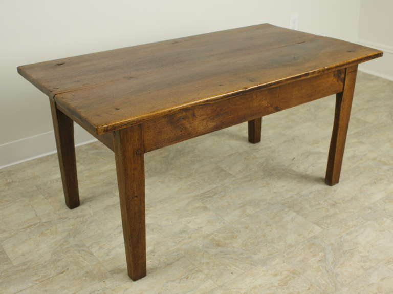 Antique French Walnut Coffee Table In Good Condition In Port Chester, NY