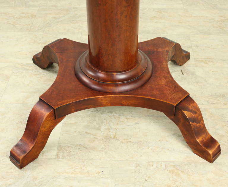Wood Antique Swedish Column-Base Dropleaf Table For Sale