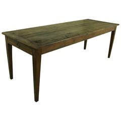 Early French Oak Farm Table, Showing Great Character