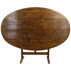 Antique French Tilt-Top Vendange Table