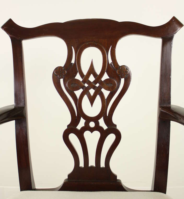 Set of Eight English Period Chippendale Dining Chairs 3