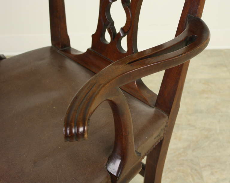 18th Century Set of Eight English Period Chippendale Dining Chairs