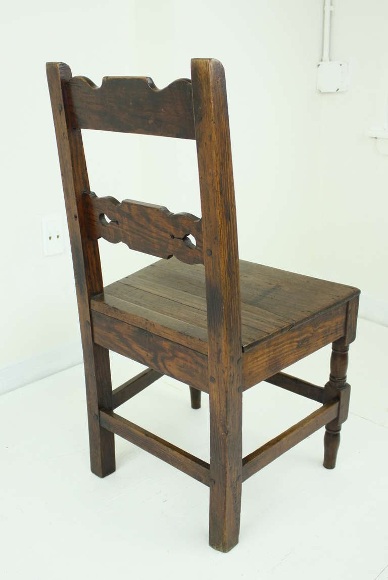 Antique Welsh Pine Desk Chair 1